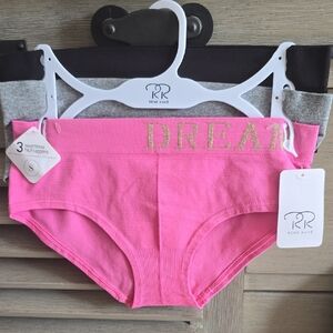 Rene Rofe  Pink, Gray, and Black Briefs - 3 Pack